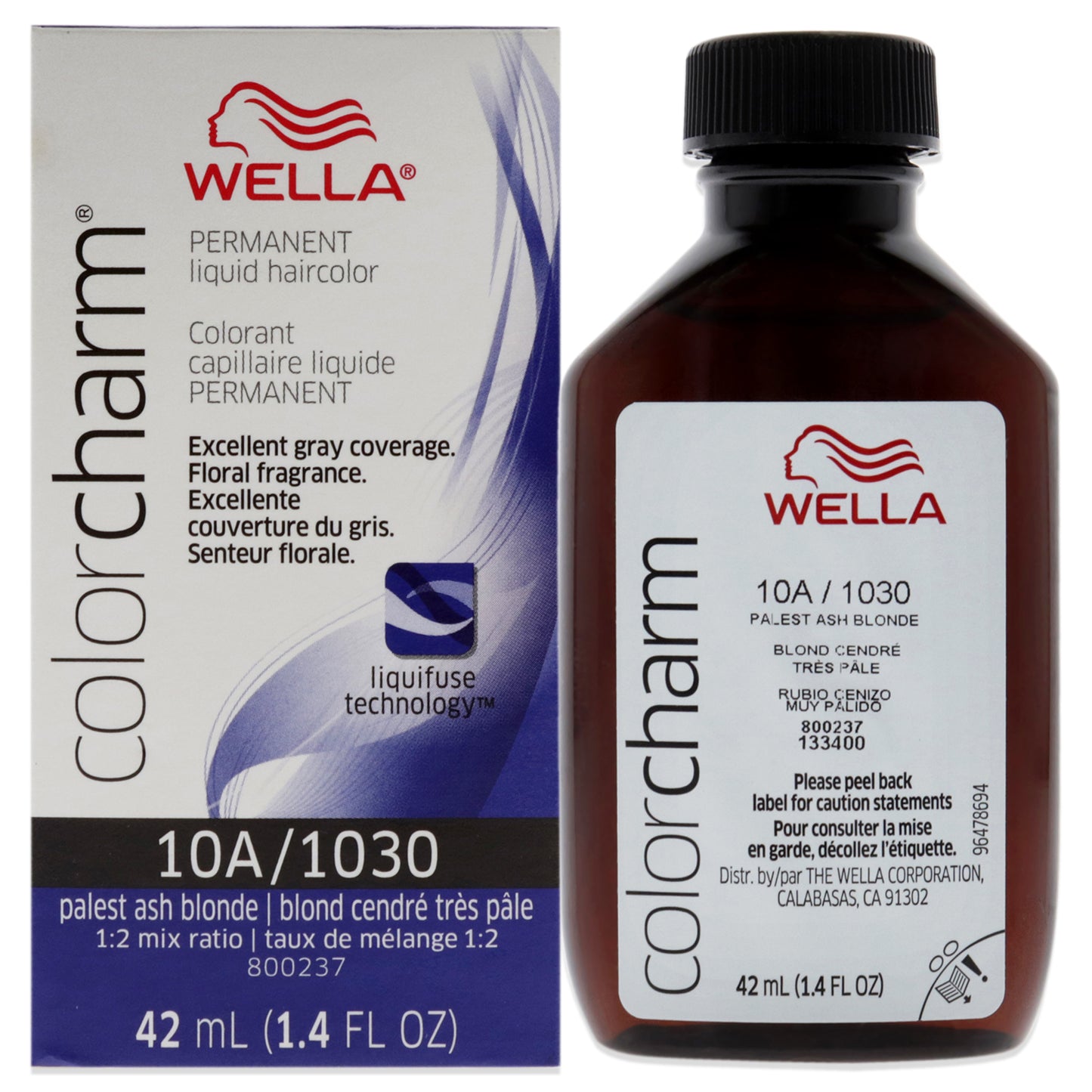 Color Charm Permanent Liquid Hair Color - 1030 10A Palest Ash Blonde