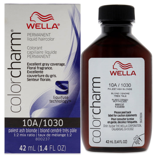 Color Charm Permanent Liquid Hair Color - 1030 10A Palest Ash Blonde