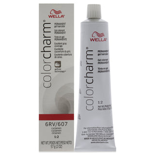 Color Charm Permanent Hair Color Gel - 6RV 607 Cyclamen