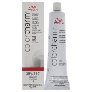 Color Charm Permanent Hair Color Gel - 3RV 367 Black Cherry