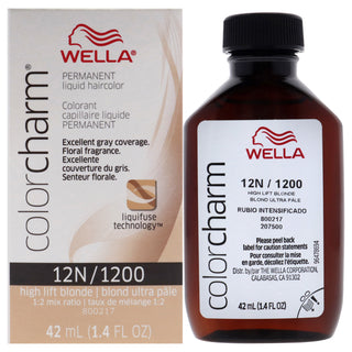 Color Charm Permanent Liquid Hair Color - 12N 1200 High Lift Blonde