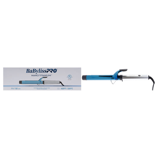 Nano Titanium Extended-Barrel Curling Iron - BNTW125XLUC Blue-Grey