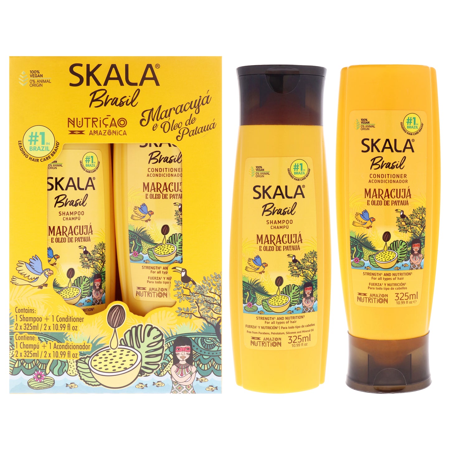 Shampoo Plus Conditioner Maracuja and Oleo de Pataua Brasil