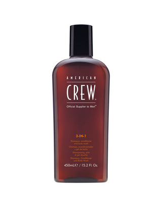 American Crew 3-In-1 Moisturizing Shampoo - Conditioner And Body Wash - Invigorating - 15.2 Fl Oz