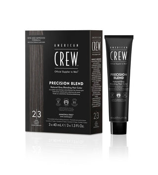 American Crew Precision Blend Dark Semi-Permanent Color - Natural Gray Coverage - 3X40Ml - 4.05 Oz