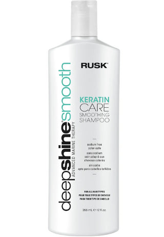 RUSK Deepshine Smooth Advanced Marine Therapy Keratin Care Smoothing Shampoo - 12 Oz