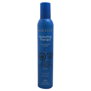 Biosilk Hydrating Therapy Rich Moisture Mousse - Replenishes Hair Moisture - Adds Shine - 12.7 Oz