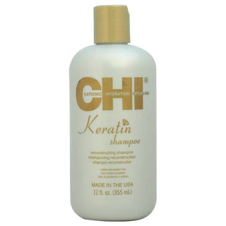 CHI Keratin Reconstructing Shampoo - Adds Shine and Elasticity - Gently Cleanses - 12 Oz