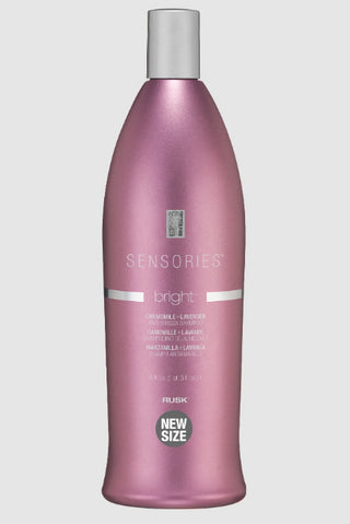 RUSK Sensories Bright Anti-Brassy Shampoo - Chamomile + Lavender  - 33.8 Oz