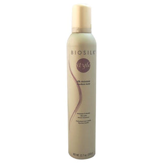 Biosilk Silk Mousse - Extreme Fullness And Brilliant Shine - Suitable For All Hair Styles - 12.7 Oz