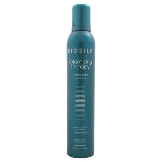 Biosilk Volumizing Therapy Styling Foam - Medium Hold - Weightless Body And Shine - 12.7 Oz