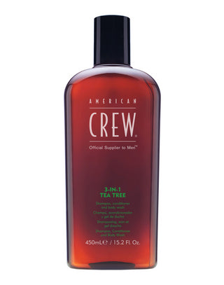 American Crew 3-In-1 Tea Tree, All-In-One Shampoo, Conditioner, And Body Wash - 15.2 Oz