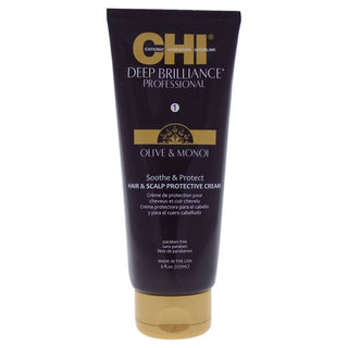 CHI Deep Brilliance Hair and Scalp Protective Hair Cream - Soothe and Calm Hair and Scalp - 6 Oz