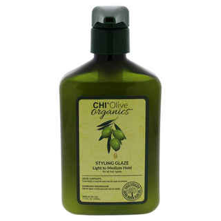 CHI Olive Organic Hair Styling Glaze - Light To Medium Hold - For All Hair Types - 11.5 Oz