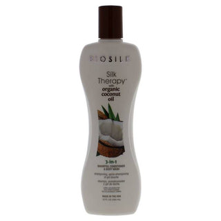 Biosilk Silk Therapy With Coconut Oil 3-In-1 Shampoo, Conditioner And Body Wash - 12 Oz