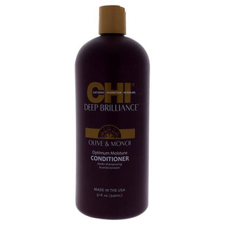 CHI Deep Brilliance Optimum Moisture Conditioner - Hydrates Hair and Restores Moisture - 32 Oz