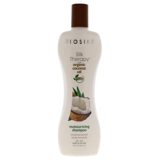 Biosilk Silk Therapy With Coconut Oil Moisturizing Shampoo - Prevents Split Ends - 12 Oz