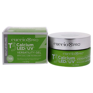 Cuccio Pro T3 Calcium LED/UV Versatility Gel - Self Leveling Clear - 1 Oz Nail Gel