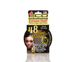 Playn Stay Edge Control Gel - Black Castor and Flaxseed Oil by Ecoco for Unisex - 3 oz Gel