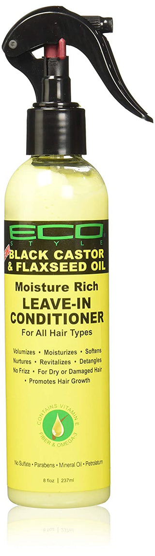 Eco Style Leave-In Conditioner - Black Castor and Flaxseed Oil by Ecoco for Unisex 8 oz Conditioner