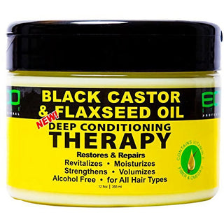 Eco Style Deep Conditioning Therapy-Black Castor and Flaxseed Oil by Ecoco forUnisex-12ozConditioner