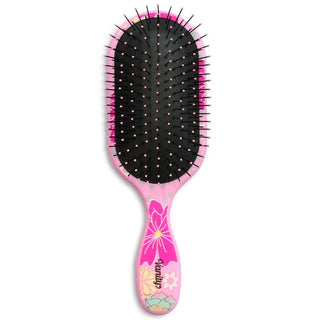 Vanity Detangling Brush - Pink Flower by NuWay 4Hair - 1 Pc Hair Brush