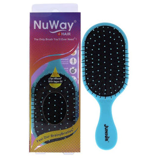 Junior Detangling Brush - Aqua by NuWay 4Hair - 1 Pc Hair Brush