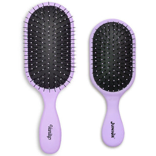 Vanity And Junior Pro Brush 2 Piece Set - Purple by NuWay 4Hair - 2 Pc Hair Brush