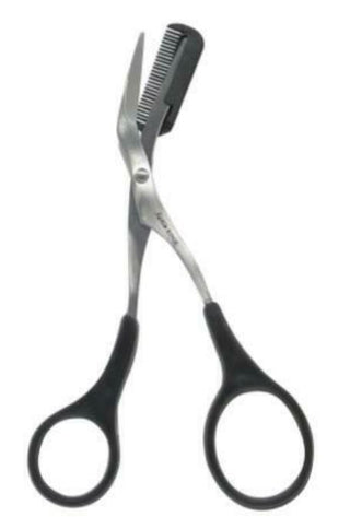 Satin Edge Eyebrow Scissor With Comb - 1 Pc