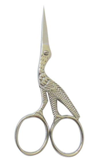 Satin Edge Stork Scissors - Silver - 1 Pc