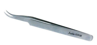 Satin Edge Curved Tip Tweezers - 1 Pc