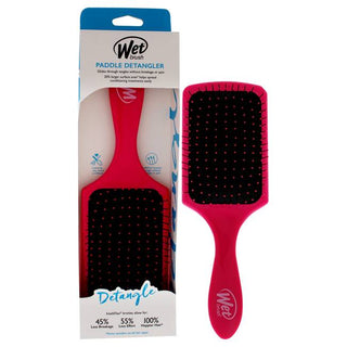 Wet Brush Paddle Detangler Brush - IntelliFlex Bristles - Heat Resistant - Pink - 1 Pc Hair Brush