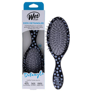 Wet Brush Kids Detangler Brush - Ultra-Soft IntelliFlex Bristles - Polka Dot - 1 Pc Hair Brush