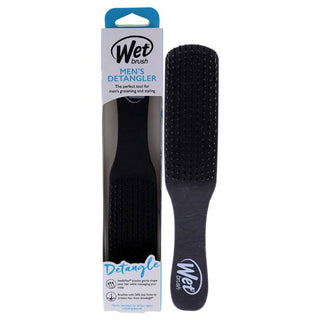 Wet Brush Men's Detangler Brush - Gently Separates Knots And Snags - Black Leather - 1 Pc Hair Brush