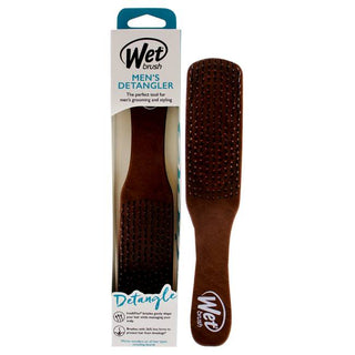 Wet Brush Men's Detangler Brush - Gently Separates Knots And Snags - Brown Leather - 1 Pc Hair Brush