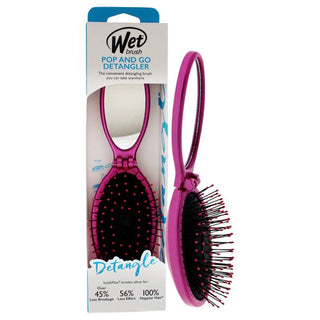 Wet Brush Pop And Go Detangler Brush - Versatile, Ultra-Soft Bristles - Pink - 1 Pc Hair Brush