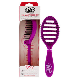 Wet Brush Pop And Go Speed Dry Brush - Foldable, Vented Design - Purple - 1 Pc Hair Brush