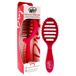 Wet Brush Pop And Go Speed Dry Brush - Foldable, Vented Design - Pink - 1 Pc Hair Brush