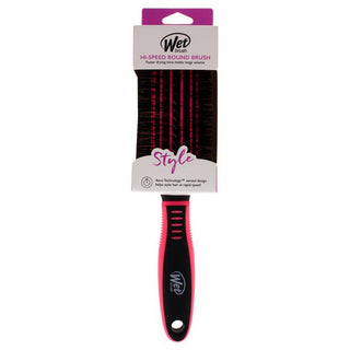 Wet Brush Hi-Speed Round Style Brush Medium - Heat-Resistant Nylon Bristles - Pink -1 Pc Hair Brush