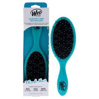 Wet Brush Custom Care Detangler Brush For Thick Hair - Lessens Breakage - Teal - 1 Pc Hair Brush