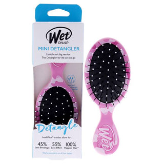 Wet Brush Mini Detangler Brush - Protects Against Split Ends - Pink Camouflage - 1 Pc Hair Brush