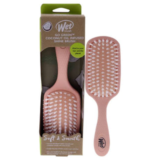 Wet Brush Go Green Oil Infused Shine Brush - Soft And Smooth - Coconut Oil - 1 Pc Hair Brush