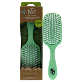 Wet Brush Go Green Oil Infused Shine Brush - For Healthy Scalp - Tea Tree - 1 Pc Hair Brush