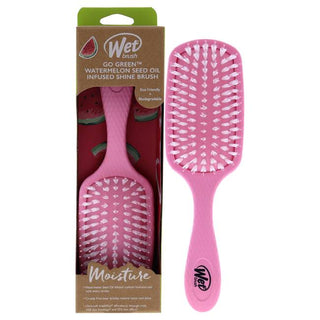 Wet Brush Go Green Oil Infused Shine Brush - Extra Moisture - Watermelon Seed Oil - 1 Pc Hair Brush