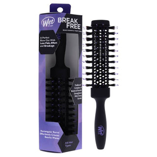 Wet Brush Break Free Round Brush - Beach Waves And Tight Curls - Rectangle Barrel - 1 Pc Hair Brush