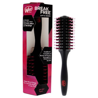 Wet Brush Break Free Round Brush - Lift And Shape - Triangle Barrel - Quick Drying - 1 Pc Hair Brush