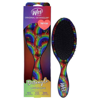 Wet Brush Original Detangler Pride Brush - Gentle On Hair - Rainbow Drizzle - 1 Pc Hair Brush