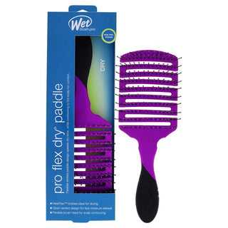 Wet Brush Pro Flex Dry Paddle Brush - Heat-Resistant Soft Bristles - Purple - 1 Pc Hair Brush