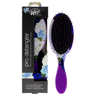 Wet Brush Pro Detangler Brush Hyper Floral - Lessens Hair Breakage - Purple - 1 Pc Hair Brush