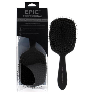 Wet Brush Pro Epic Deluxe Shine Enhancer - Smoothing And Detangling - Black - 1 Pc Hair Brush